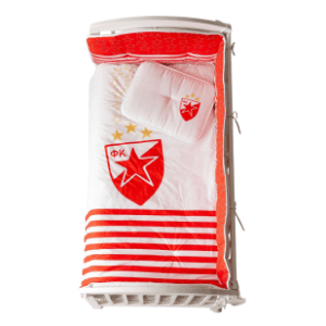 STEFAN posteljina sa ogradicom za bebe Crvena Zvezda