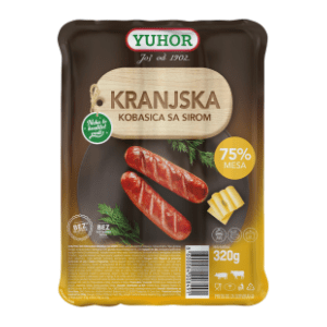 YUHOR kranjska kobasica sa sirom 320g