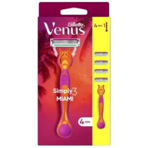 Brijač VENUS Simply 3 Miami vibes 1kom + 4 patrone