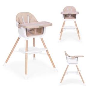ECO TOYS stolica za hranjenje 2u1 bež