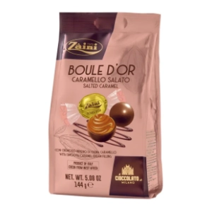 Praline ZAINI Boule d'or salted caramel 144g