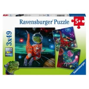 Puzzle Dinosaurusi u svemiru 3x49 delova RAVENSBURGER