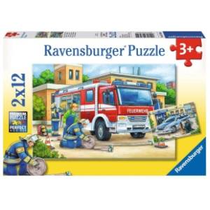 Puzzle Policija i vatrogasci 2x12 delova RAVENSBURGER