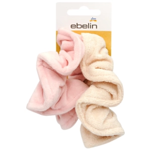 Gumice za kosu EBELIN Scrunchy roze i bež 2kom
