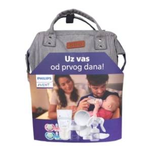 Baby ranac AVENT 5 proizvoda BQ047 sivi