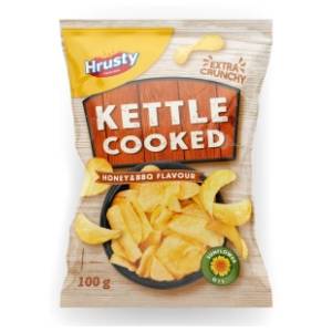 Čips HRUSTY Hand cooked bbq & med 100g