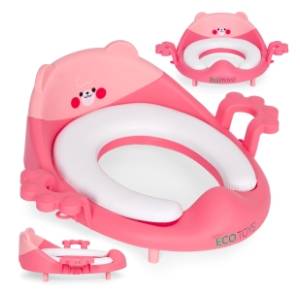 ECO TOYS adapter za wc šolju sa rukohvatima roze