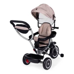 ECO TOYS tricikl 2u1 sa rotirajućim sedištem bež