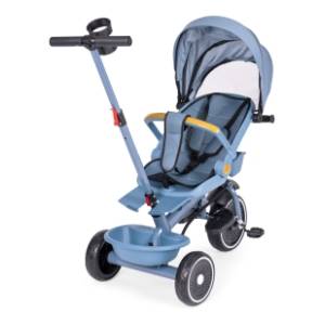 ECO TOYS tricikl 2u1 sa rotirajućim sedištem plavi