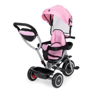 ECO TOYS tricikl 2u1 sa rotirajućim sedištem roze