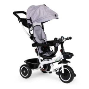 ECO TOYS tricikl sa rotirajućim sedištem sivi