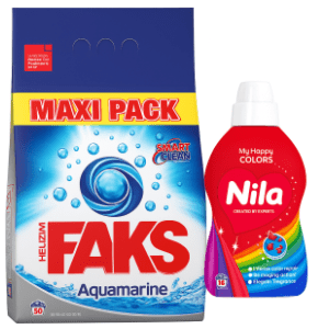 FAKS Aquamarine 90 pranja (6,75kg) + NILA Color 900ml