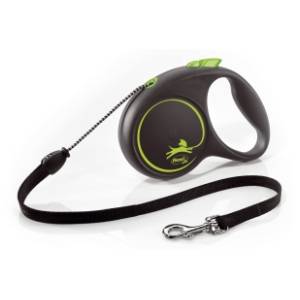 FLEXI Black design cord povodac za pse M 5m crno-zeleni