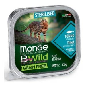 MONGE Bwild pašteta za sterilisane mačke tuna i povrće 100g
