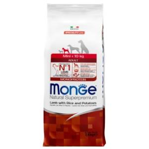MONGE Mini adult hrana za pse jagnjetina pirinač 7,5kg