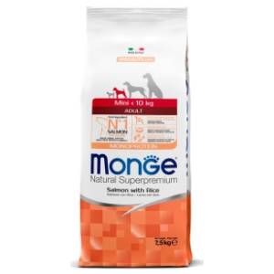MONGE Mini adult hrana za pse losos i pirinač 7,5kg