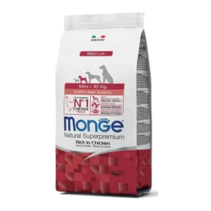MONGE Mini puppy and junior hrana za pse piletina 3kg