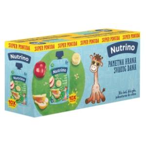 NUTRINO voćni pire jabuka kruška banana sa žitaricama 10x100g