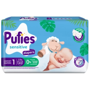 PUFIES pelene sensitive 1 new born 43kom