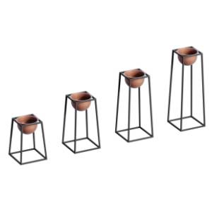 Set saksija WALLXPERT Decorative pot crno-terakota