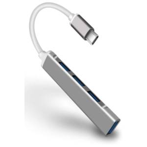 STARS SOLUTIONS USB Hub 4-in-1 (USB-C/USB 3.1) sivi