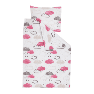 STEFAN posteljina za decu Oblak 80 x 120 cm roze