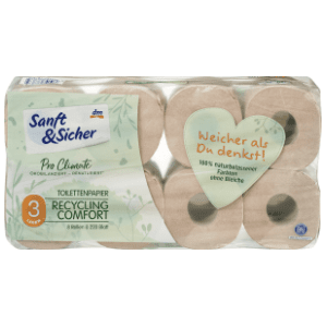 Toalet papir SANFT&SICHER pro climate reciklirani 3sloja 8kom