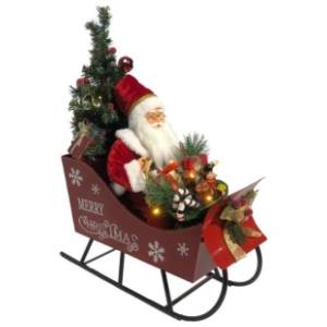 Deda Mraz u kočijama 60cm sa zvukom i svetlom MILENIJUM