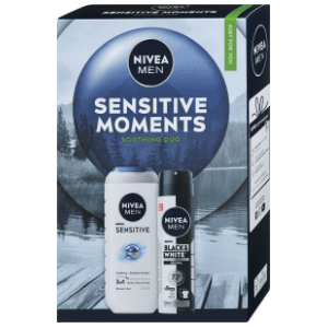 NIVEA Men set Sensitive moments (dezodorans i gel za tuširanje)