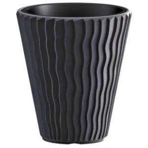 Saksija PROSPERPLAST Sandy 30x33cm antracit