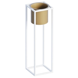 Saksija WALLXPERT Decorative pot 50cm belo-zlatna