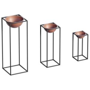 Set saksija WALLXPERT Decorative pot crno-terakota 3kom