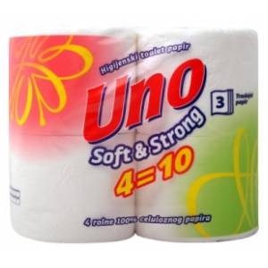 Toalet papir UNO soft & strong 3sloja 4kom