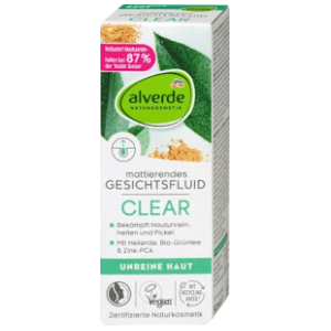 ALVERDE Clear fluid za lice glina i organski zeleni čaj 50ml