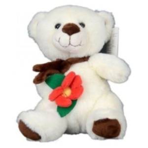 Plišana igračka Meda sa cvetom DIZI TOYS