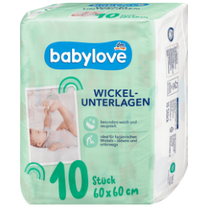 BABYLOVE podloga za povijanje 60 x 60 cm 10kom
