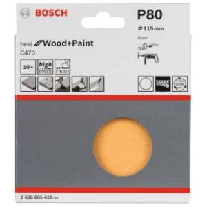 BOSCH 10-delni set brusnih listova C470 115 mm 2608605428