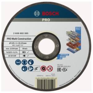BOSCH 125x1 mm AC 60 S BF oSa ravna (2608602385) rezna ploča