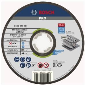 BOSCH 125x1 mm AS 60 T INOX BF oSa ravna (2608619264) rezna ploča