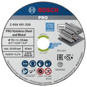 BOSCH 76x1x10 mm za GWS 12V-76 rezna ploča 2608601520