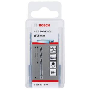 BOSCH HSS spiralna burgija PointTeQ 2,0 mm 10 komada