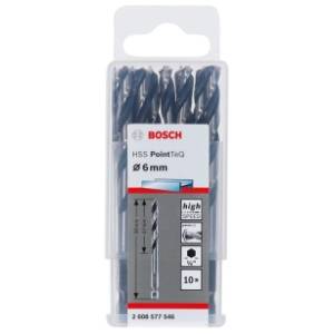 BOSCH HSS spiralna burgija PointTeQ 6,0 mm 10 komada HEX
