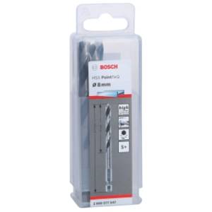 BOSCH HSS spiralna burgija PointTeQ 8,0 mm 5 komada