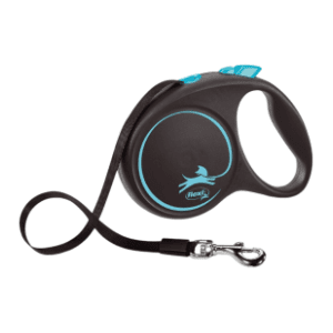 FLEXI Black design tape povodac za pse L 5m plavi