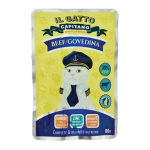 IL GATTO CAPITANO hrana za mačke govedina 80g