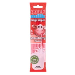 Instant napitak QUICK MILK magična slamčica jagoda 30g