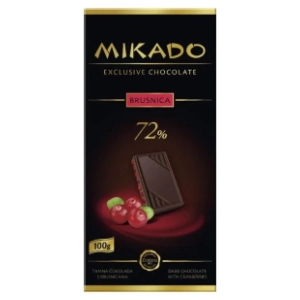 Čokolada MIKADO tamna sa brusnicama 100g
