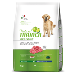 NATURAL TRAINER Maxi adult hrana za pse govedina i pirinač 3kg
