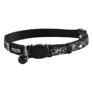 ROGZ Neocat ogrlica za mačke sa zvoncem 20-31cm crna