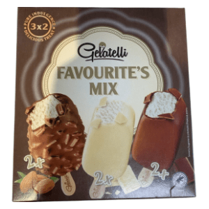 Sladoled GELATELLI maxi mix klasik 6x120ml